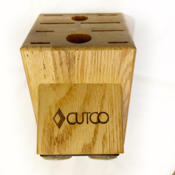 CUTCO Knife Block 10 Slot Solid Wood USA - Good Condition! - Picture 6 of 9
